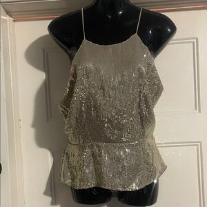 Dynamite Shimmering Gold Sequin Camisole